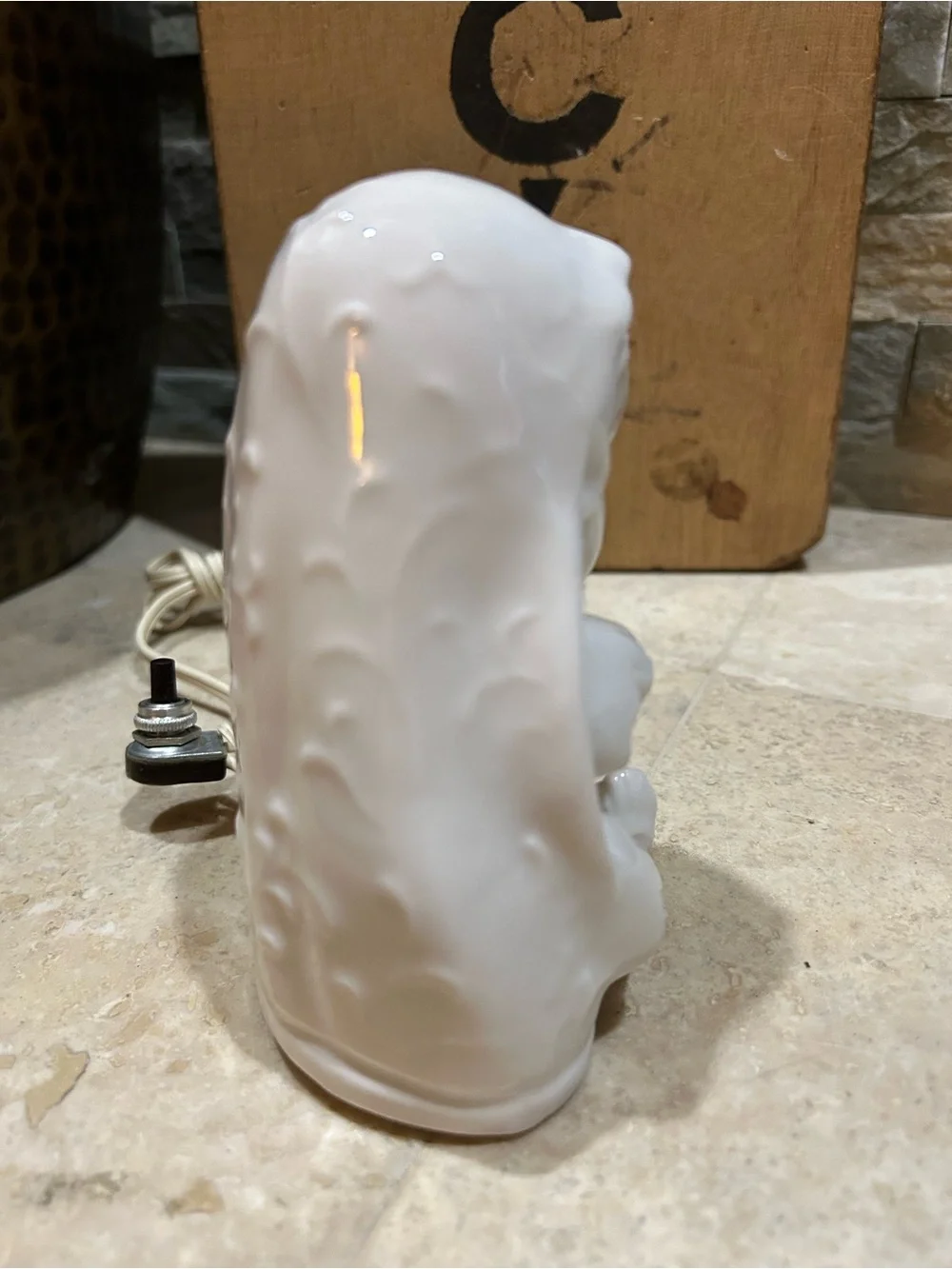 Vintage SANMYRO Madonna and Child NIGHT light Table Lamp